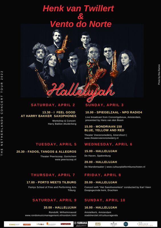 From 2 to 10 April 2022 Henk van Twillert & Vento do Norte will be touring in The Netherlands. They have a wonderful program prepared for you. Below you will find all the concerts. Of course it will be great to see you in one of the concerts. 